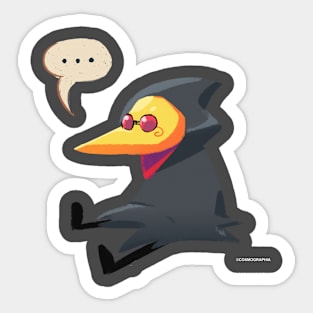 Mortimer sits Sticker